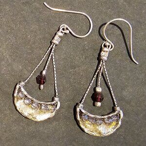 Angi Olami Roman Glass/Sterling Silver Earrings